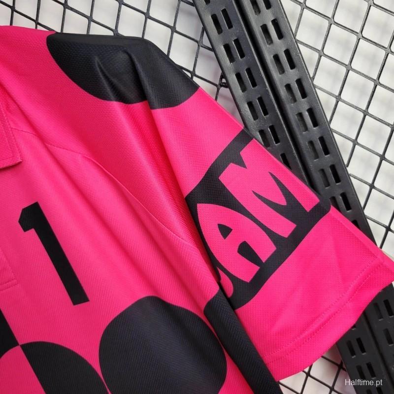 Retro 1998 Mexico CAMPOS 1 Home Black Pink football jersey Retro
