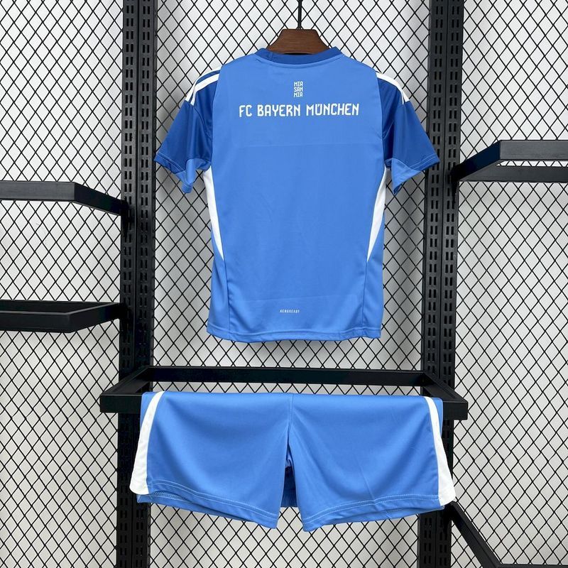 2025-26 Bayern Munchen Green Goalkeeper Kids Football jersey