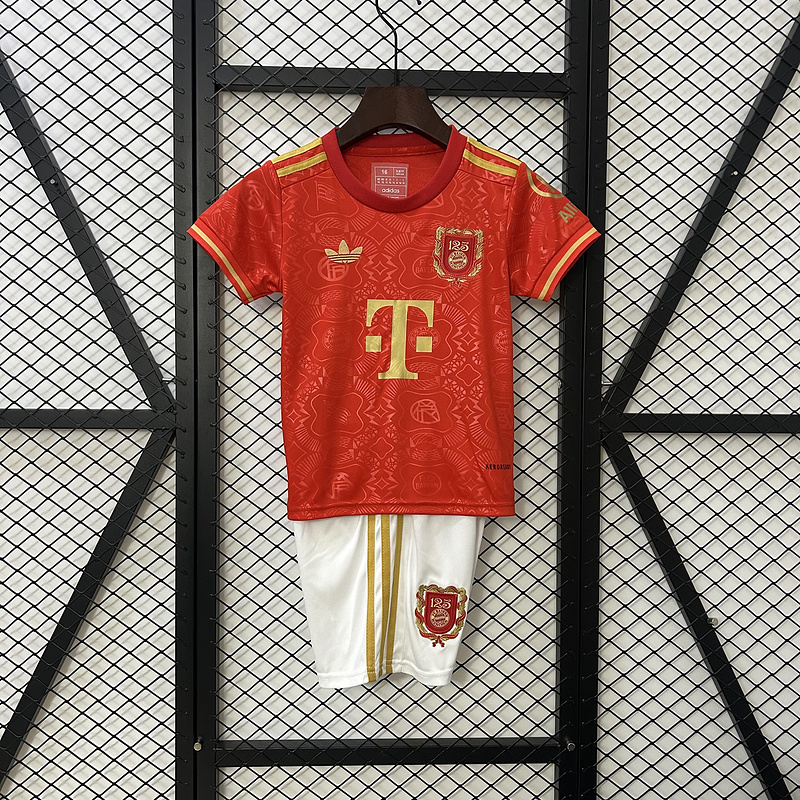2024-25 Bayern Munchen 125th Anniversary Kids Football Jersey Set