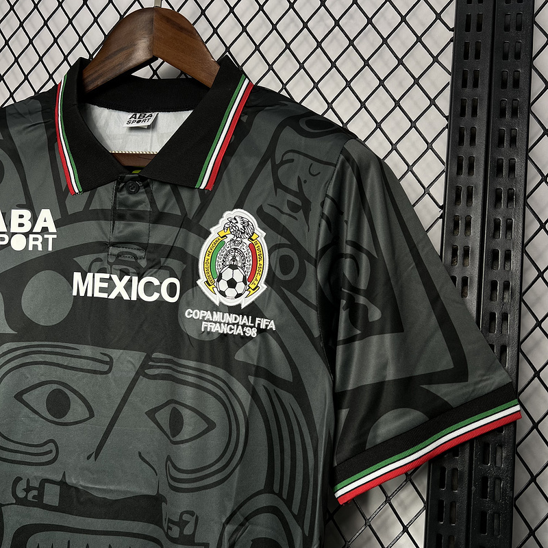 Retro 1994 Mexico Away black football jersey Retro