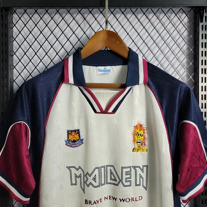 Retro 1999 West Ham Iron Maiden Away Football jersey retro