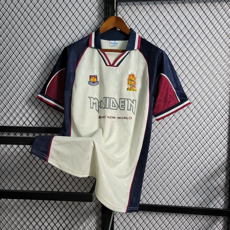 Retro 1999 West Ham Iron Maiden Away Football jersey retro