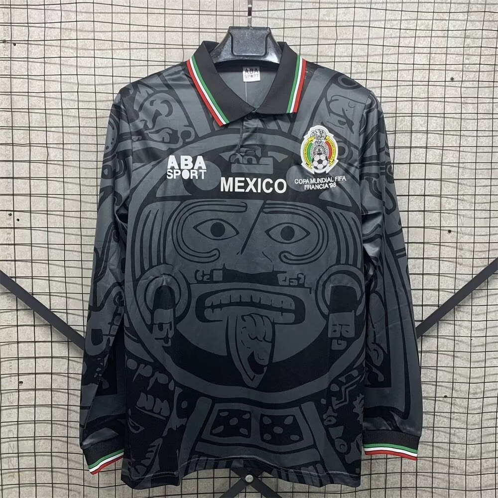 Retro 1994 Mexico Away black football jersey Retro