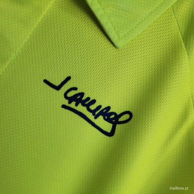 Retro 1998 Mexico Goalkeeper CAMPOS 1 Home Yellow Football jersey retro