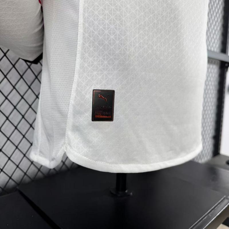 Player 2025-26 Ac Milan Away White Long Sleev Football jersey