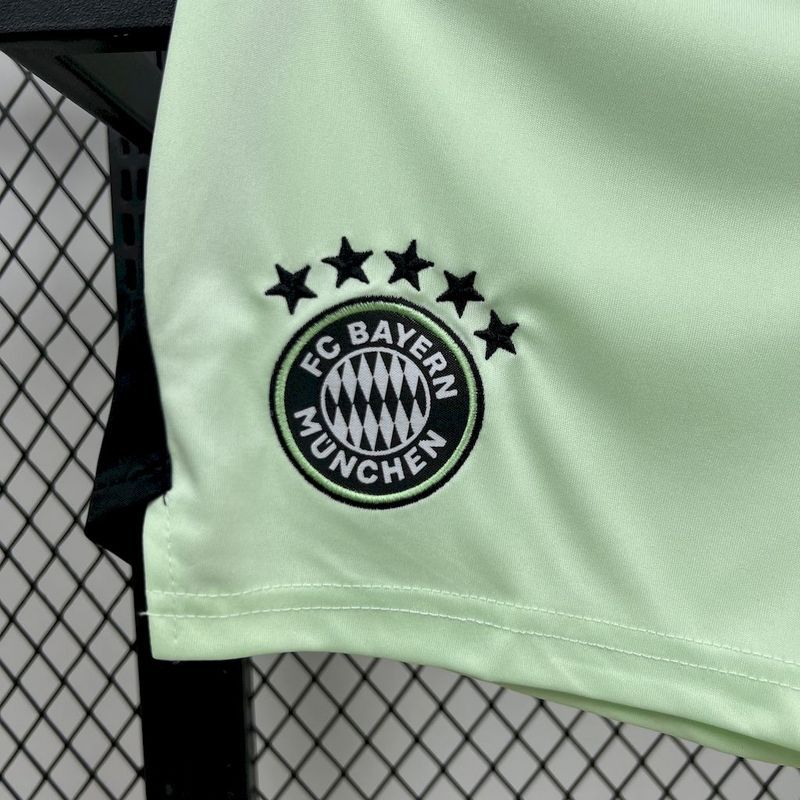 2025-26 Bayern Munchen Green Goalkeeper Kids Football jersey