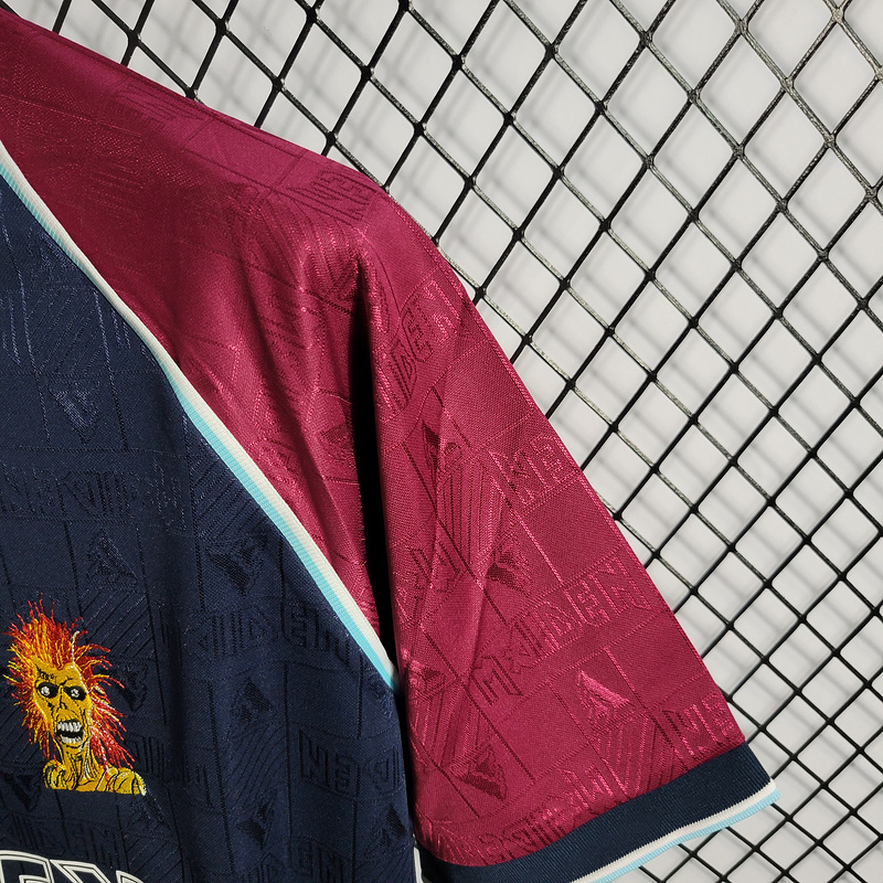 Retro 1999 West Ham Iron Maiden home joint board Football jersey retro