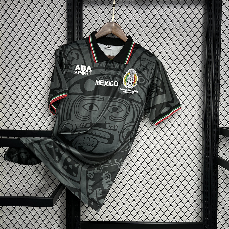 Retro 1994 Mexico Away black football jersey Retro
