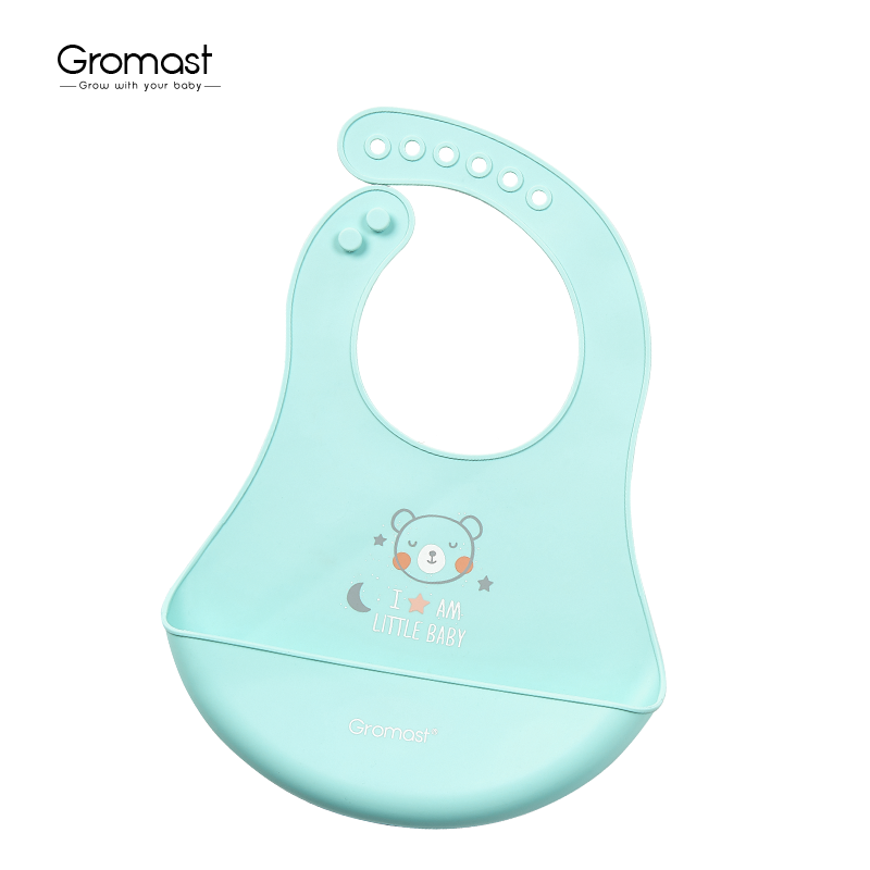 Gromast Waterproof Silicone Bib GT032 Wholesale Supplier | Bulk Infant Feeding Accessory Stock