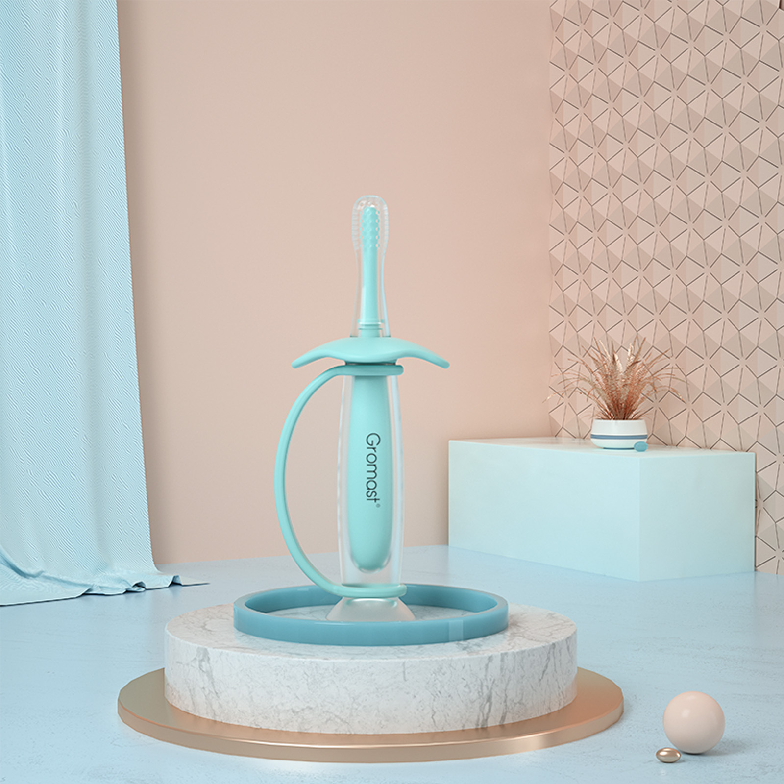 Gromast Silicone Training Toothbrush GT033 Wholesale Supplier | Bulk Infant Oral Care Stock