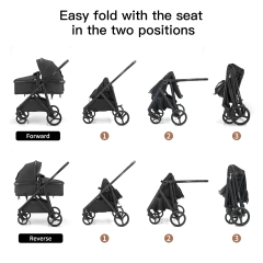 Gromast 3-in-1 Convertible Stroller with Reversible Seat