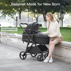 Gromast 3-in-1 Convertible Stroller with Reversible Seat
