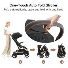 Gromast 2-in-1 Baby Stroller with One-Hand Auto Fold