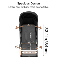 Gromast 2-in-1 Baby Stroller with One-Hand Auto Fold