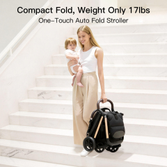 Gromast 2-in-1 Baby Stroller with One-Hand Auto Fold