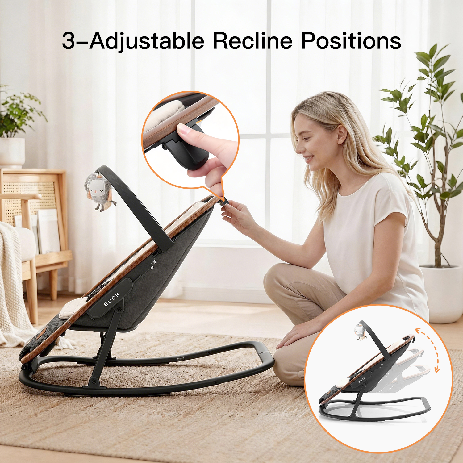 Gromast 2-in-1 Baby Bouncer and Rocker with Travel Bag