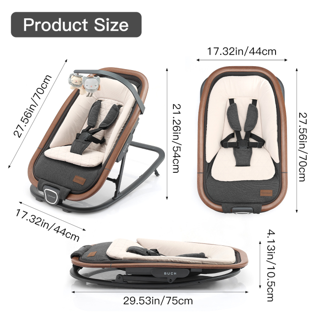 Gromast 2-in-1 Baby Bouncer and Rocker with Travel Bag