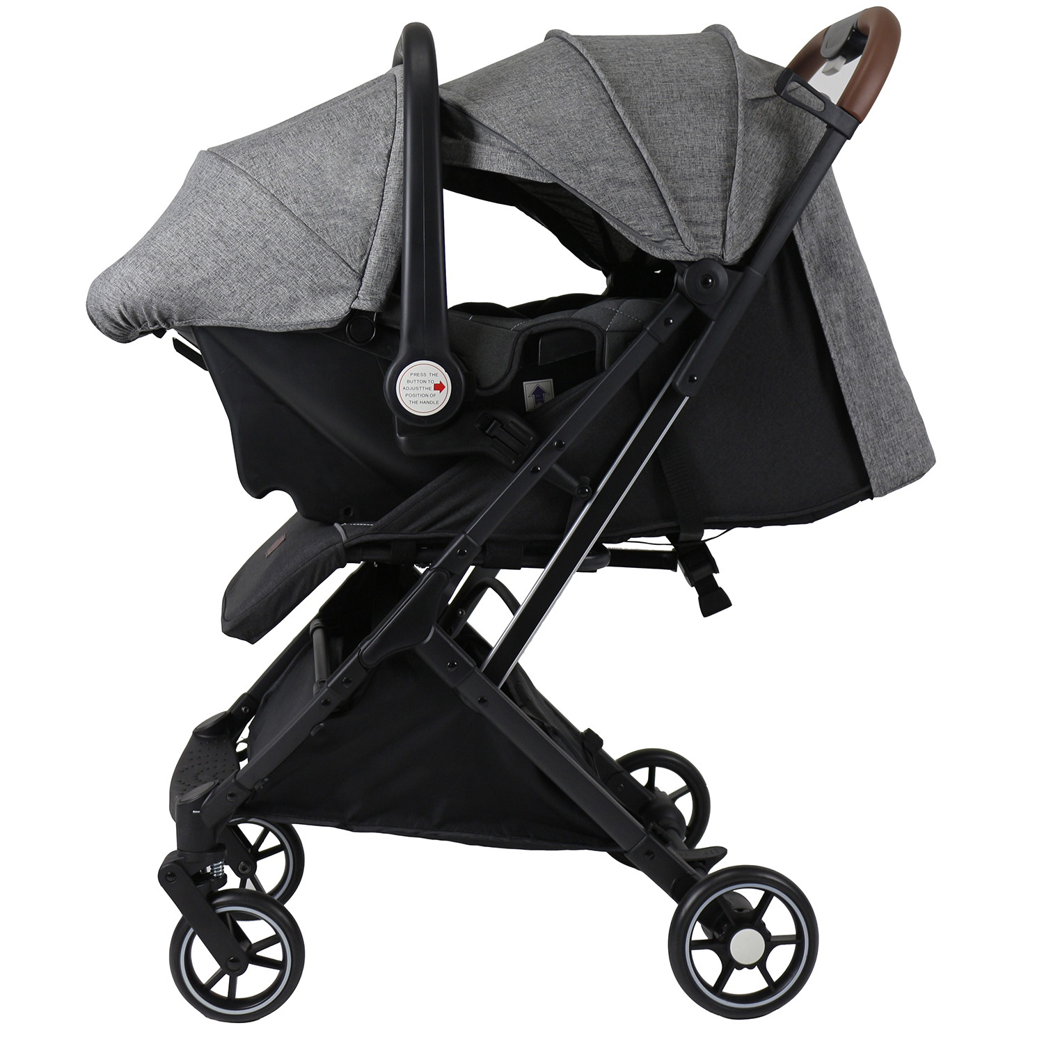 One-hand Folding ODM Compact Baby Stroller Travel System with R44 Car Seat