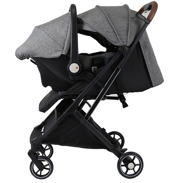 One-hand Folding ODM Compact Baby Stroller Travel System with R44 Car Seat