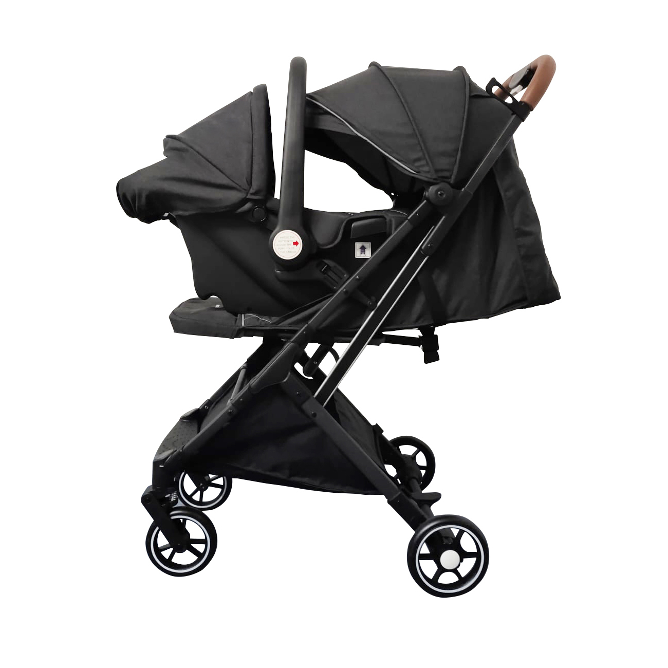 One-hand Folding ODM Compact Baby Stroller Travel System with R44 Car Seat
