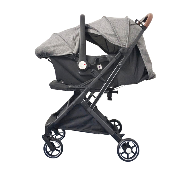 One-hand Folding ODM Compact Baby Stroller Travel System with R44 Car Seat