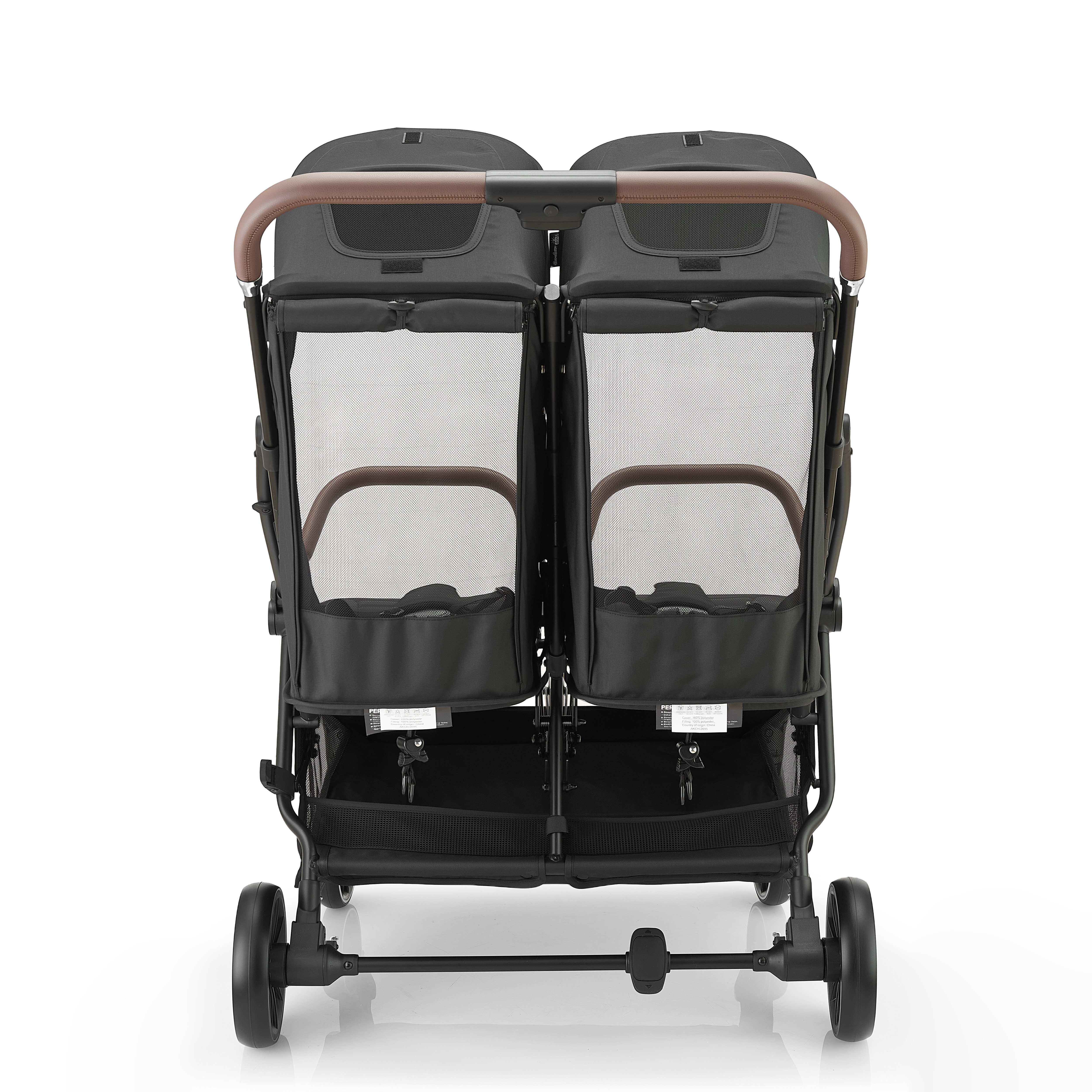 Auto-Fold ODM Twin Baby Stroller with Linked Brake and EVA Wheels