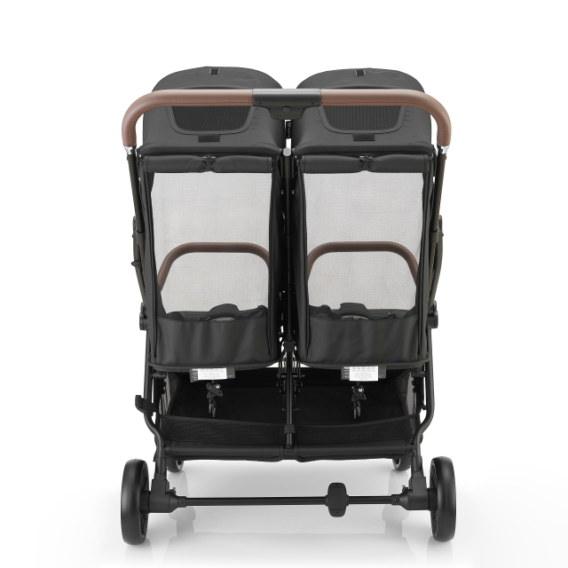 Auto-Fold ODM Twin Baby Stroller with Linked Brake and EVA Wheels