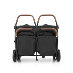 Auto-Fold ODM Twin Baby Stroller with Linked Brake and EVA Wheels