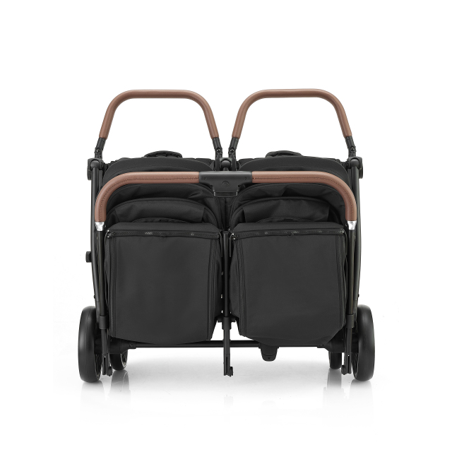 Auto-Fold ODM Twin Baby Stroller with Linked Brake and EVA Wheels