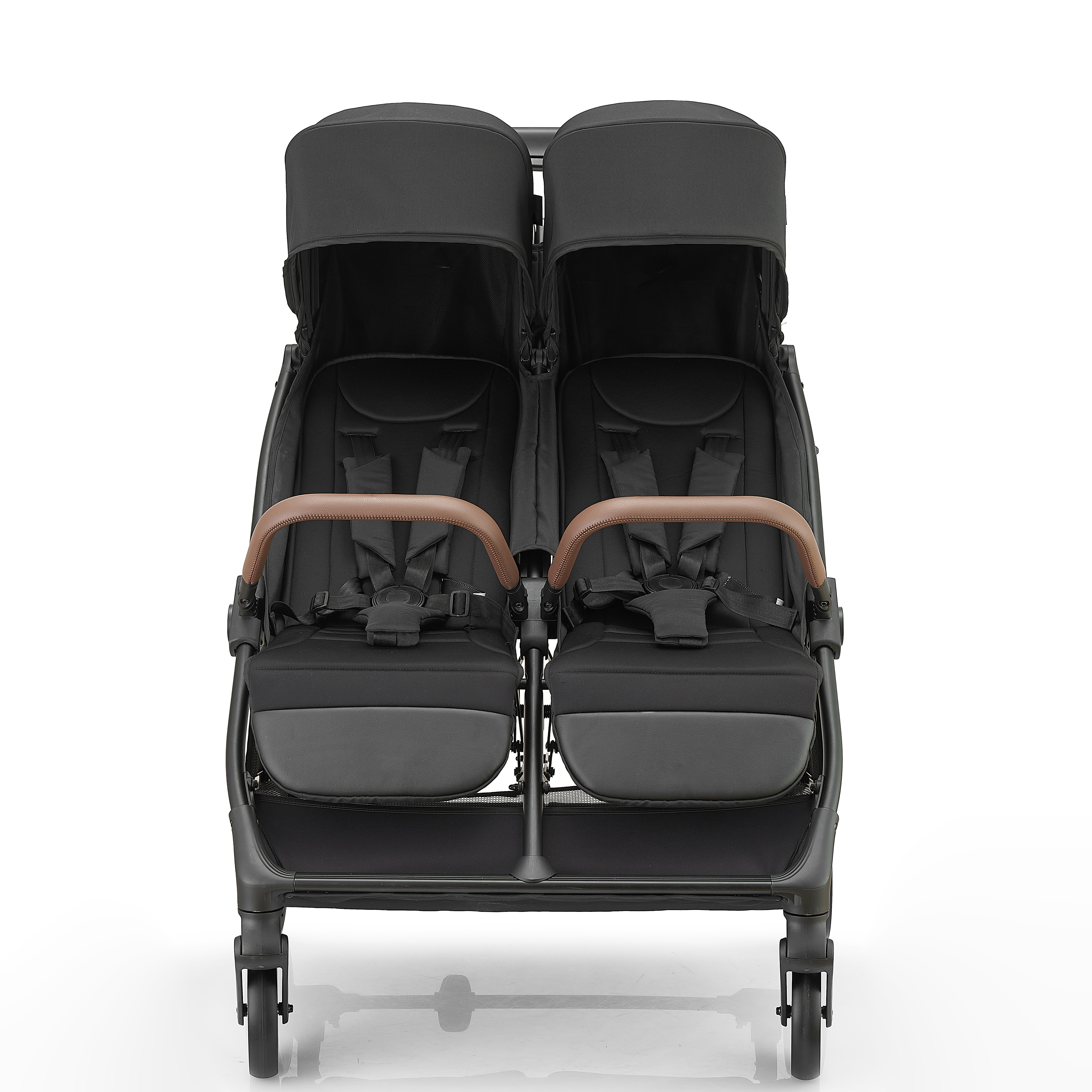 Auto-Fold ODM Twin Baby Stroller with Linked Brake and EVA Wheels