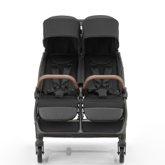Auto-Fold ODM Twin Baby Stroller with Linked Brake and EVA Wheels