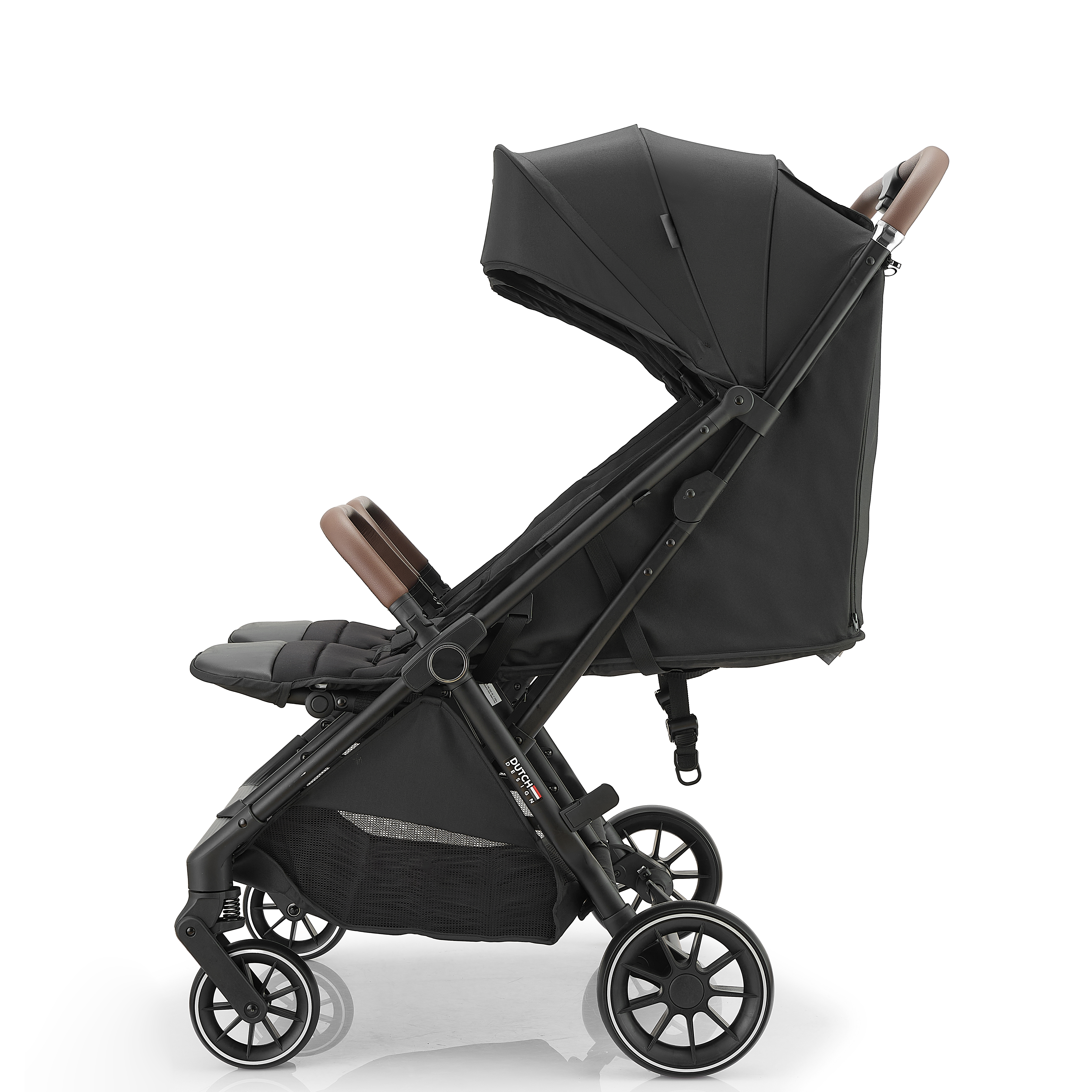 Auto-Fold ODM Twin Baby Stroller with Linked Brake and EVA Wheels