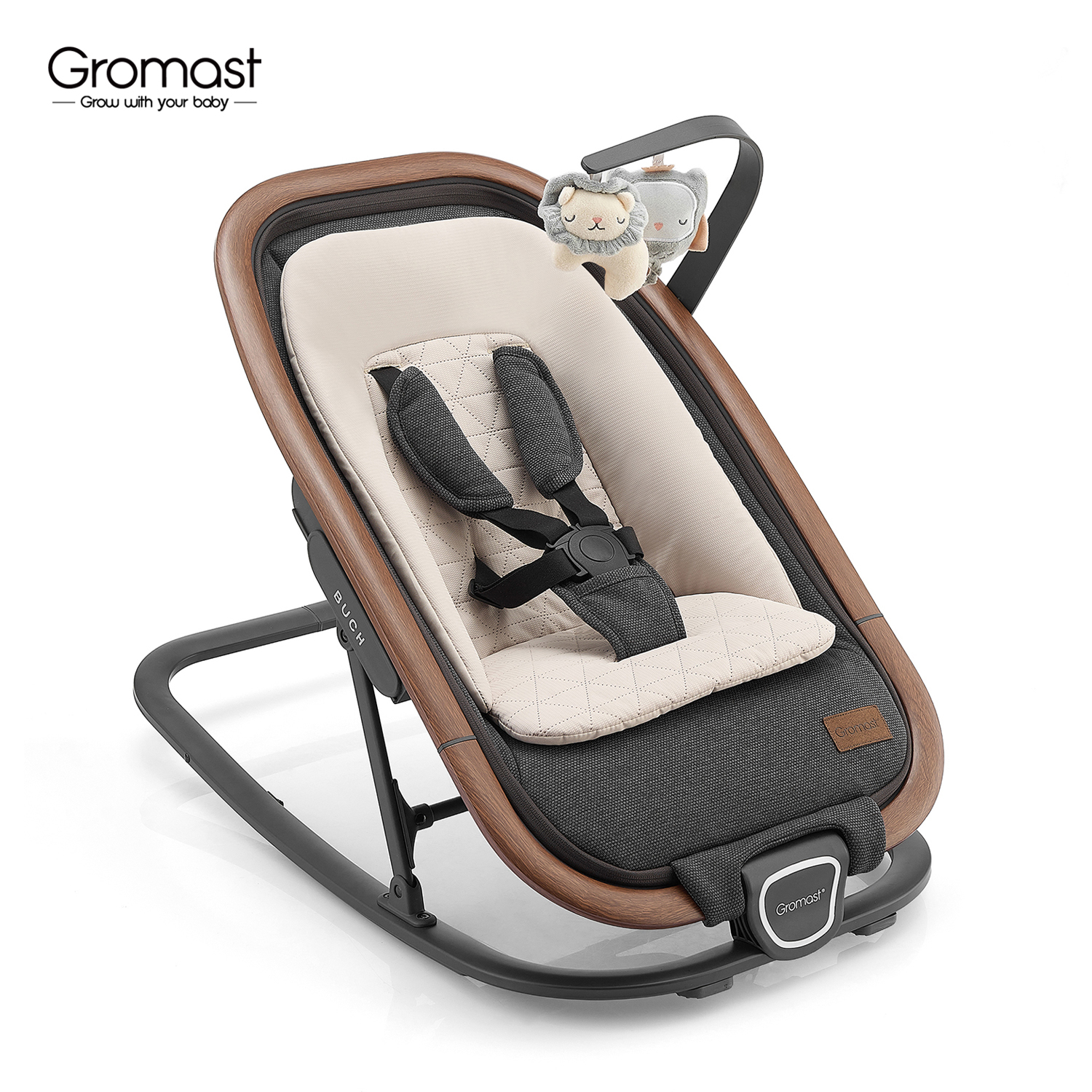 Gromast 2-in-1 Baby Bouncer and Rocker with Travel Bag