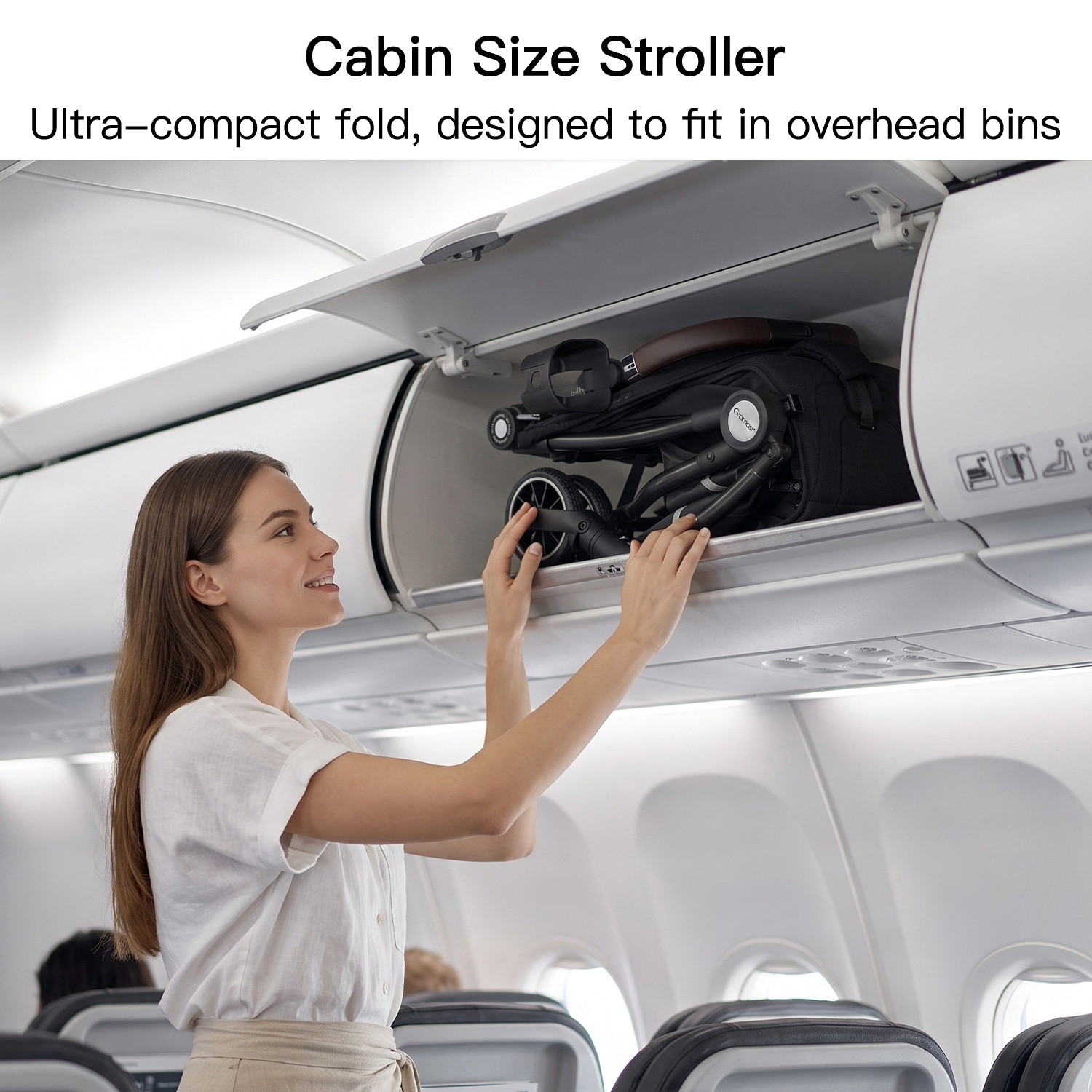 Gromast Cabin Size Travel Stroller with Auto-Fold and UPF 50+