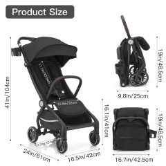 Gromast Cabin Size Travel Stroller with Auto-Fold and UPF 50+