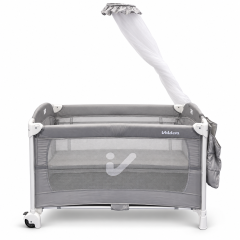 ODV9030 Aluminum Baby Crib with Lowering Side Rail – Light Grey & White