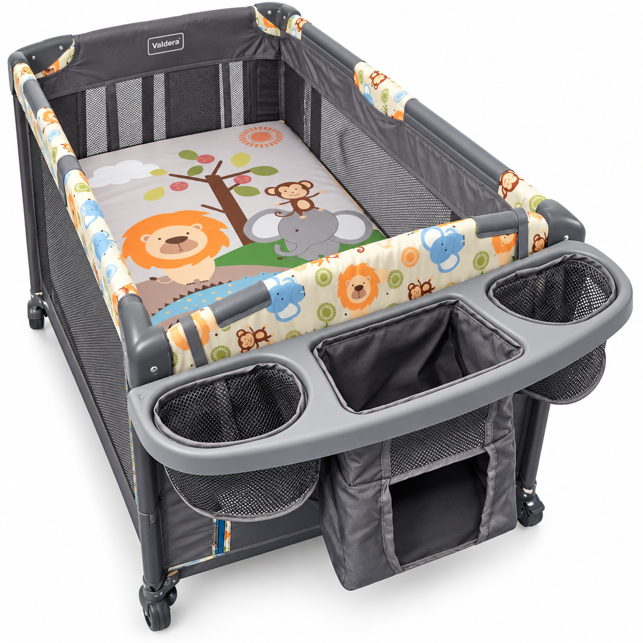 ODV9272 Steel Frame Baby Crib with Lowering Side Rail