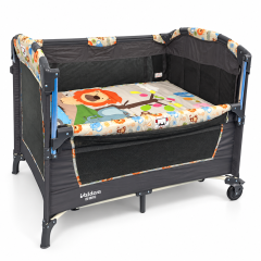 ODV9011 Aluminum Baby Crib with Lowering Side Rail – 107cm, Animal Prints