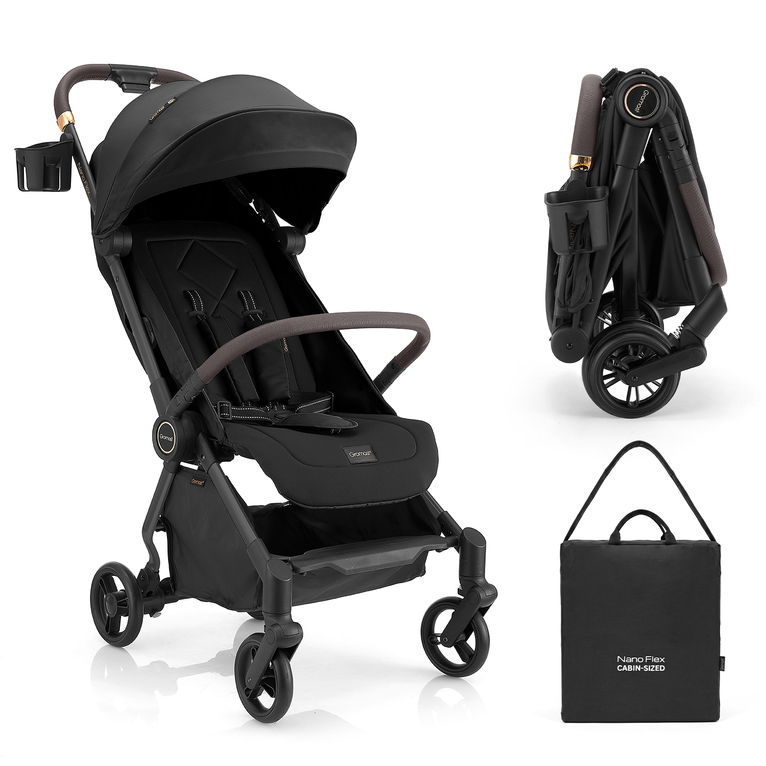 Gromast Lightweight Travel Stroller with One-Hand Fold