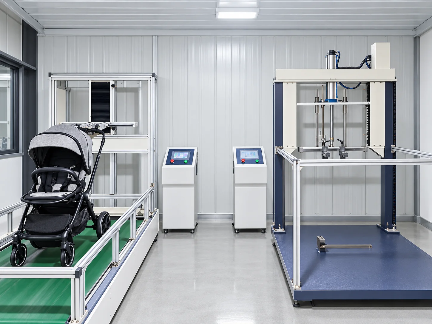 Stroller and mechanical testing equipment