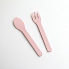 Biodegradable PLA Children's fork/spoon,Ningbo YoungHome Houseware Co., Ltd.,Specially designed for small hands! Lightweight anti slip fork spoon