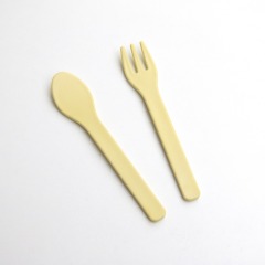 Biodegradable PLA Children's fork/spoon,Ningbo YoungHome Houseware Co., Ltd.,Specially designed for small hands! Lightweight anti slip fork spoon