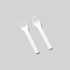 Biodegradable PLA Children's fork/spoon,Ningbo YoungHome Houseware Co., Ltd.,Specially designed for small hands! Lightweight anti slip fork spoon