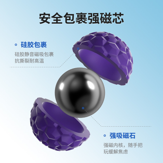 Fidget Toys silicone sensory magnetic ball magnetic ball decompression magnetic ball puzzle sensory toy ball,Ningbo YoungHome Houseware Co., Ltd.,Decompression toy silicone magnetic suction handheld toy ball