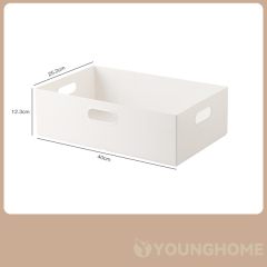 Bookshelf right angle storage box household large cabinet storage box snack toy plastic box file storage basket,Ningbo YoungHome Houseware Co., Ltd.,Home cabinet storage box snack toy file storage basket