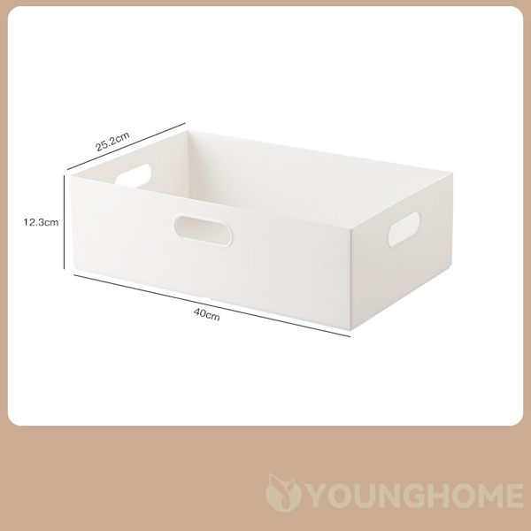 Bookshelf right angle storage box household large cabinet storage box snack toy plastic box file storage basket,Ningbo YoungHome Houseware Co., Ltd.,Home cabinet storage box snack toy file storage basket