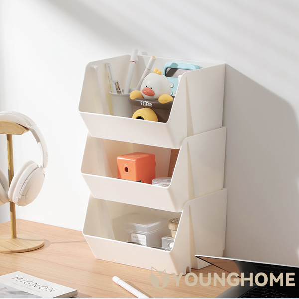 Desktop stackable storage box stationery snack storage basket multifunctional office desk tea bag storage rack,Ningbo YoungHome Houseware Co., Ltd.,Stackable storage box multifunctional storage rack