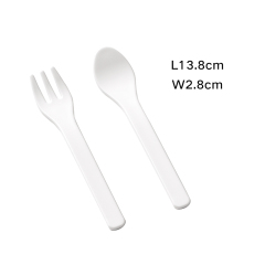 Biodegradable PLA Children's fork/spoon,Ningbo YoungHome Houseware Co., Ltd.,Specially designed for small hands! Lightweight anti slip fork spoon