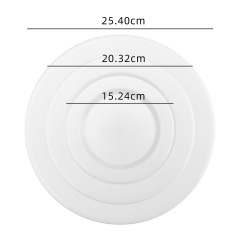6Inch/8Inch/10Inch Biodegradable PLA Plate,Ningbo YoungHome Houseware Co., Ltd.,Degradable skirt edge plate, partition design+anti overflow edge