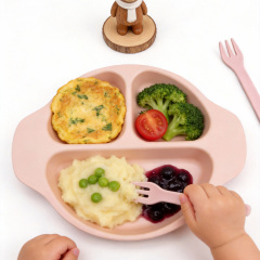 Specially designed for picky eaters! Fun three-tier PLA plate, scientifically divided meals, easy to achieve nutritional matching,Ningbo YoungHome Houseware Co., Ltd.,Fun three-tier PLA plate, easy to achieve nutritional matching